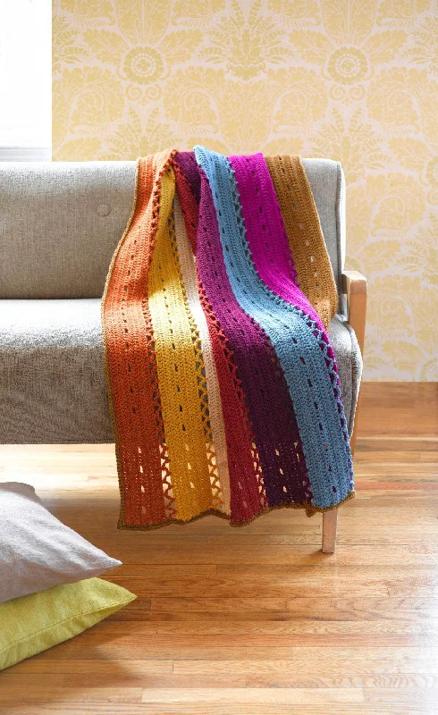 - Parrot climbing and standing wooden frameEyelet Strips Afghan (Crochet)