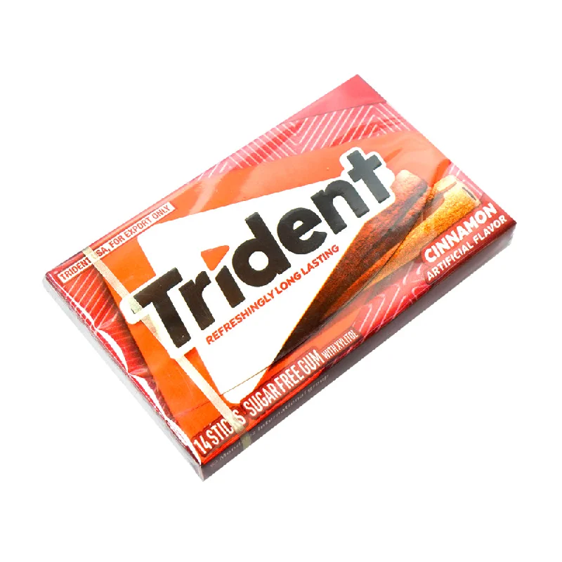 - Foldable and portable cat bagTRIDENT BUBBLE GUM CINNAMON SUGAR FREE 14 STICKS