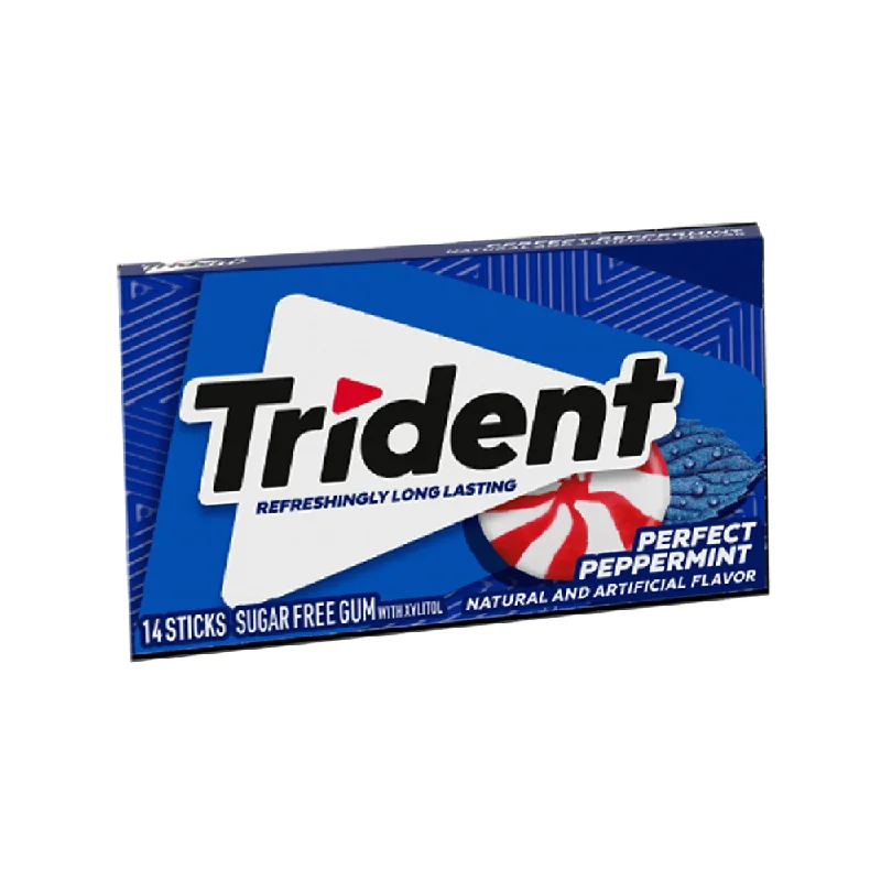---TRIDENT GUM PERFECT PEPPERMINT 14 STICKS