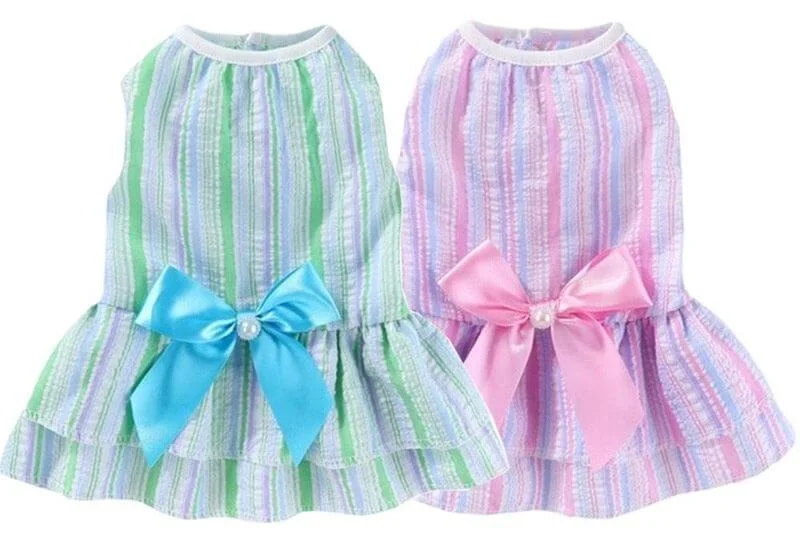 -Explosion-proof leash FOR LARGE dogsKUTKUT 2Pcs Dog Dress for Small Puppy Kitten Girls, Puppy Pet Princess Bowknot Dress Cute Doggie Summer Outfits Clothes For Chiuhuahua, Yorkshire etc -Explosion-proof leash FOR LARGE dogsKUTKUT 2Pcs Dog Dress for Small Puppy Kitten Girls, Puppy Pet Princess Bowknot Dress Cute Doggie Summer Outfits Clothes For Chiuhuahua, Yorkshire etc