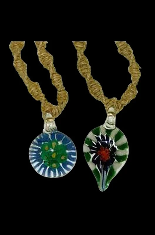 - Postoperative pet anti-licking Elizabethan collarGlass Pendant on Hemp Necklace