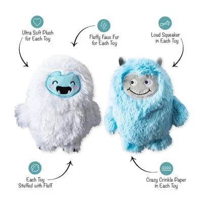 - Remote interactive pet feederFringe Yeti For Us? 2pc Mini Dog Toy Set