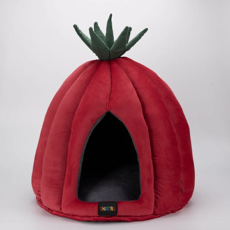 - Cat anti-jump window safety netSKATRS Velvet Strawberry Dome House for Cats and Small Dogs