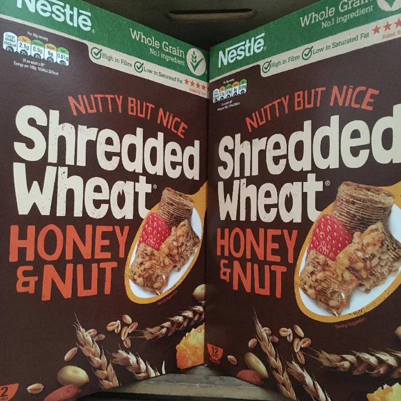 - Rabbit grass rack to prevent waste food box2x Nestle Shredded Wheat Honey Nut Cereal (2x500g)