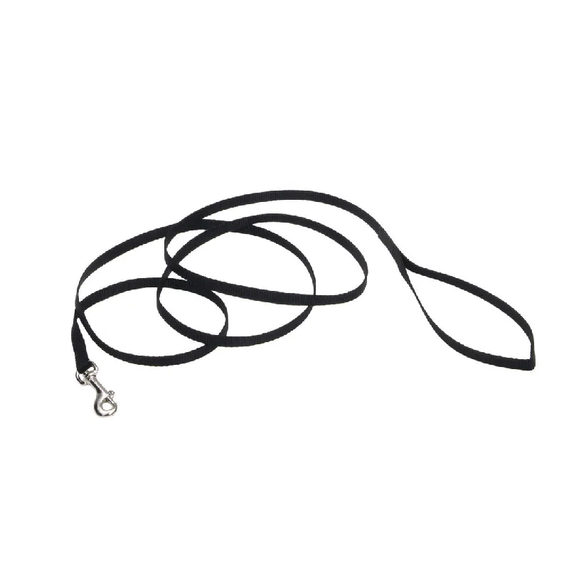---Coastal Single-Ply Dog Leash (Large - 1" x 6', Black)