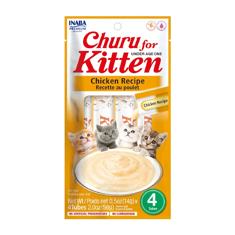    - Affordable cat food with good quality  Inaba Churu Chicken Kitten Cat Treats 4pk