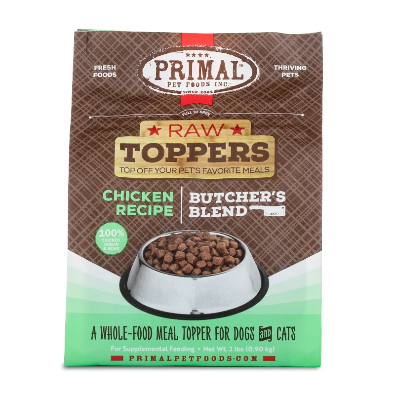    - Kitten food  Primal Frozen Topper Butcher's Blend Chicken - Dog and Cat Food