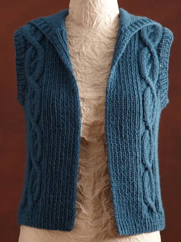 - Automatic temperature adjustment cat bedCabled Teal Vest (Knit)
