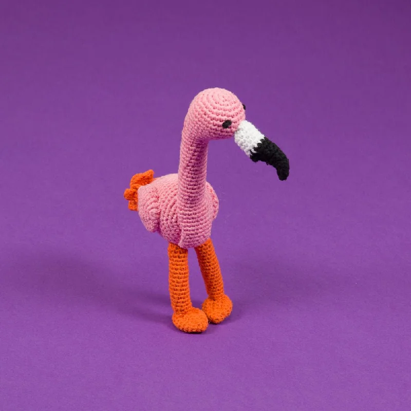 - Parrot climbing and standing wooden frameHand Crochet Flamingo (Ware of the Dog)