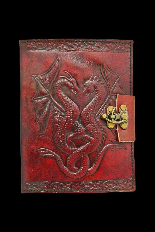 - Custom pet birthday cakeDouble Dragon Leather Journal With a Lock
