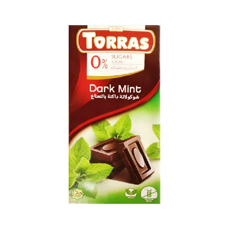 - Custom pet birthday cakeTORRAS DARK CHOCOLATE WITH MINT 75GM