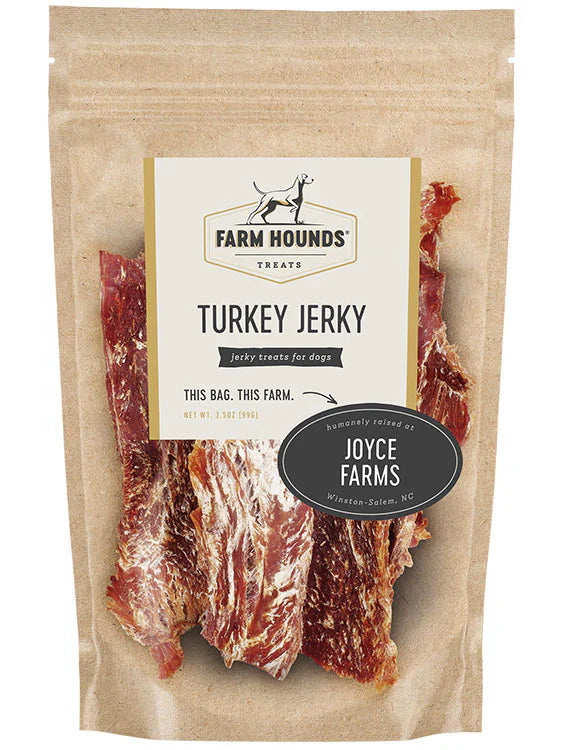 - Air box TSA certified check-inFarm Hounds Turkey Jerky Dog Treats (3.5 oz)