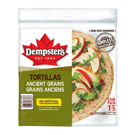 - ​​Christmas pet Christmas clothingDempsters 10-in Ancient Grains Tortillas Pack of 15