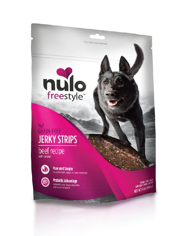 ---Nulo Freestyle Grain Free Beef & Coconut Recipe Jerky Dog Treats