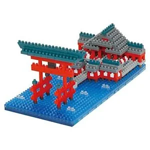 - Parrot climbing and standing wooden frameKawada Nanoblock Itsukushima Shrine