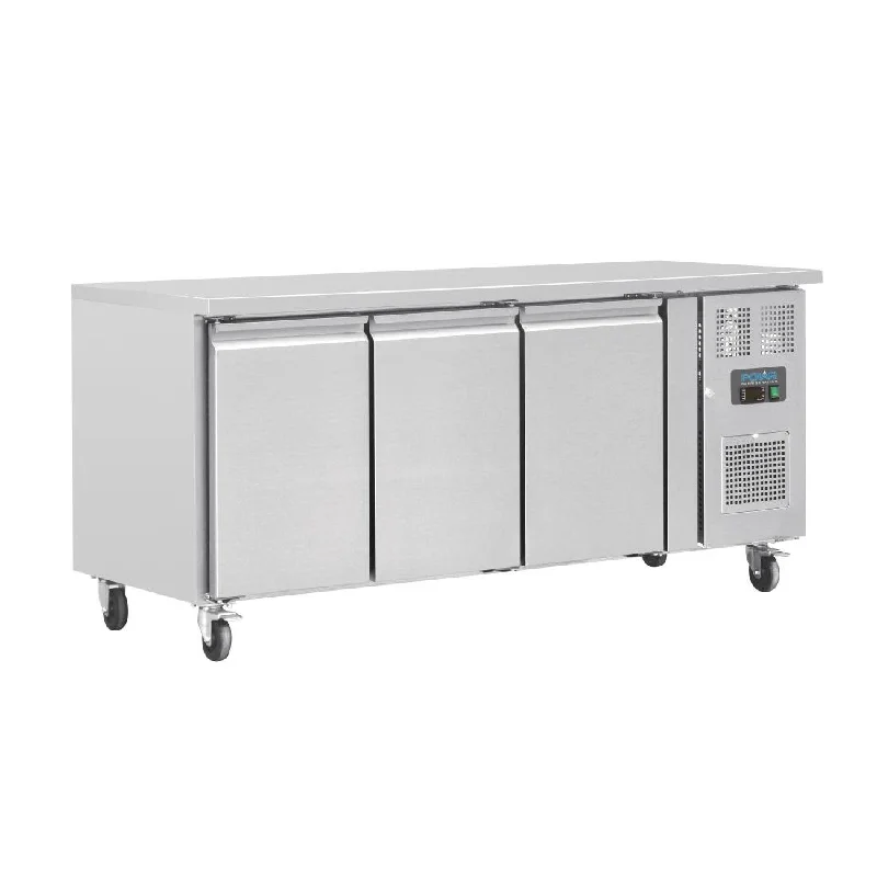 - Dog anti-slip matPolar U-Series 3 Door Counter Fridge 417Ltr