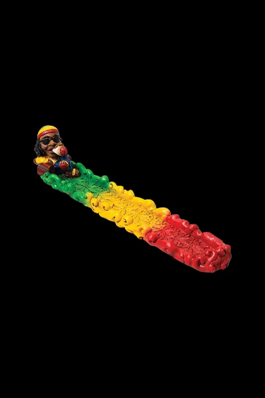 ---Jamaican Leaf Polyresin Incense Holder