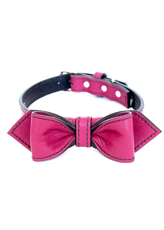  . **Dog shoes are anti-slip and wear-resistant**MARTINI LEATHER BOW TIE COLLAR BERRY MARTINI