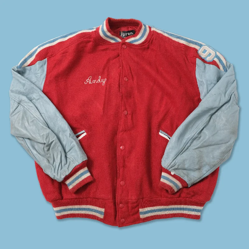 ---Vintage College Wool Jacket Large