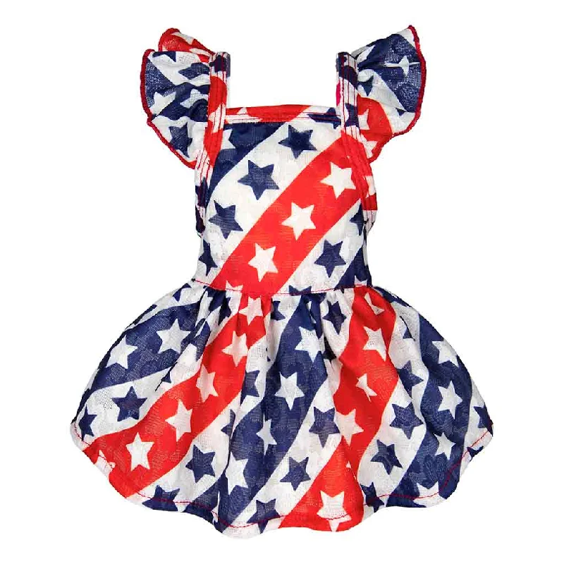 - Custom pet birthday cakePatriotic Striped Dog Dress