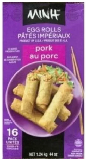 - Winter warm clothes for short-haired dogsMinh Frozen Pork Egg Rolls