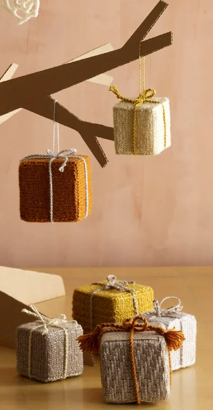 - Custom pet birthday cakeHoliday Box Ornaments (Knit)