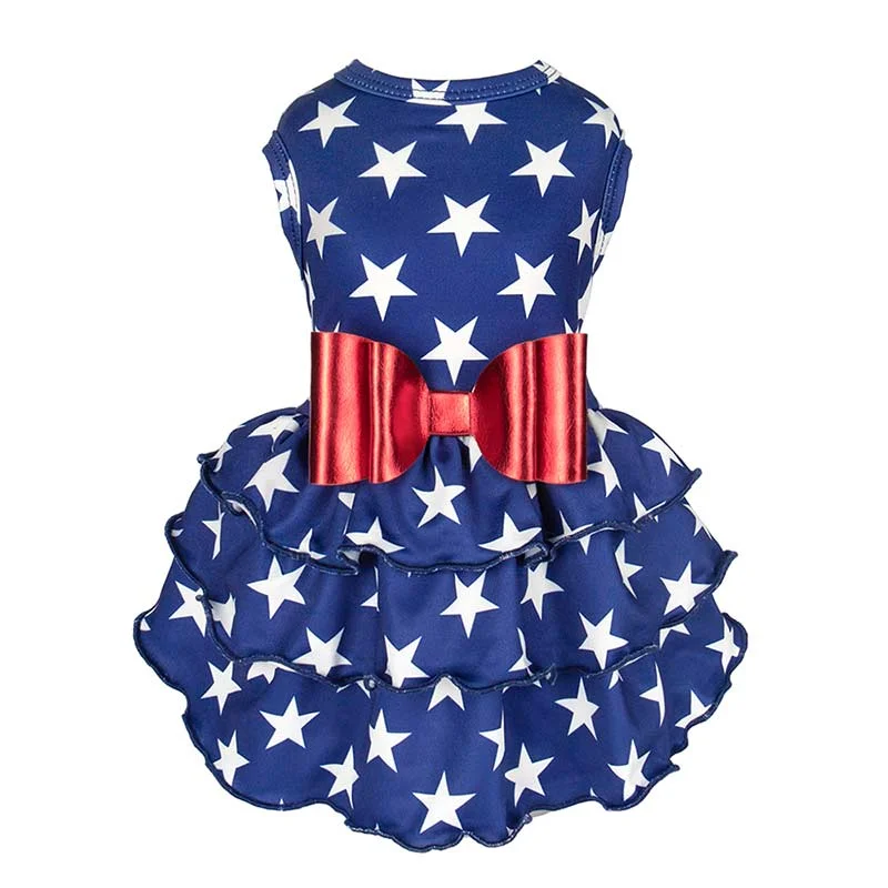 - Organic cotton dog bibsPatriotic Star Dog Dress