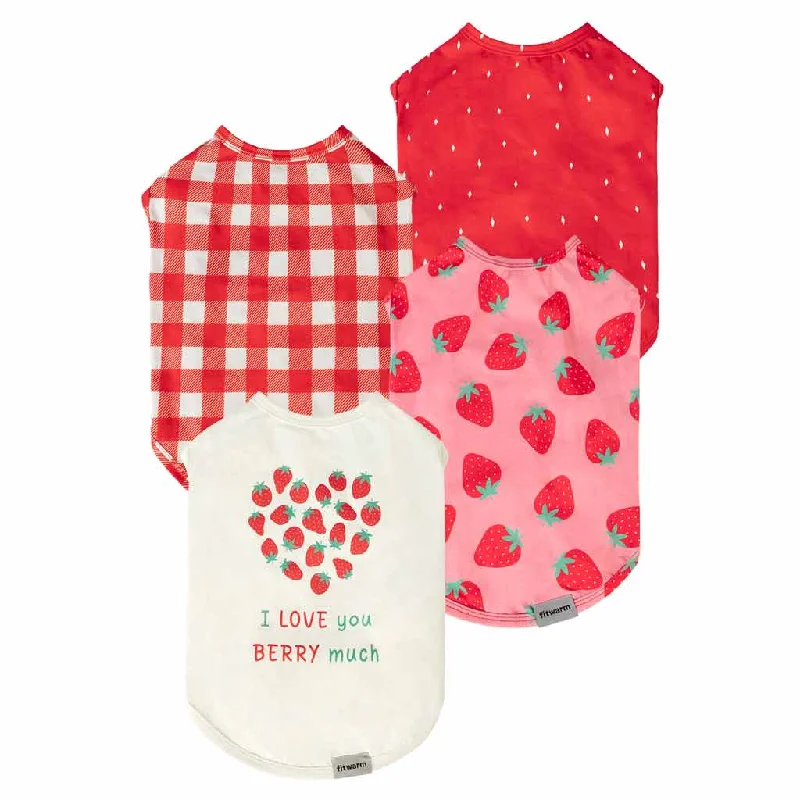 - Pet monitor with camera4 Pack Strawberry Dog Shirt
