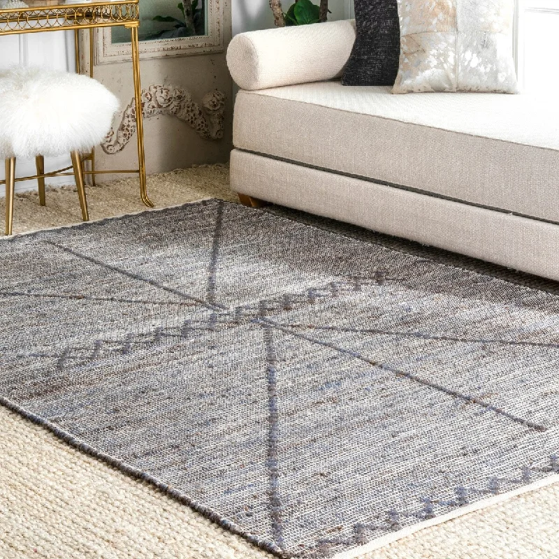 - Rabbit grass rack to prevent waste food boxNuloom Flatwoven Tribal Natural Jute Sharda Area Rug