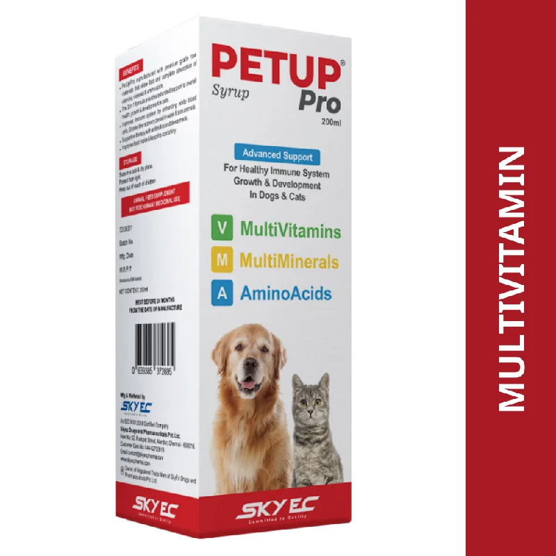 - Foldable and portable cat bagSkyec Petup Syrup Multi Vitamin Supplement for Dogs and Cats - Foldable and portable cat bagSkyec Petup Syrup Multi Vitamin Supplement for Dogs and Cats
