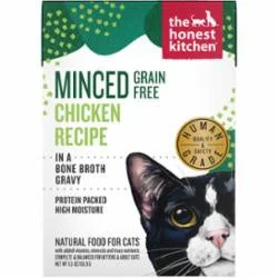 - Pet tear stain cleaning wipesThe Honest Kitchen Cat Minced Chicken 5.5oz*