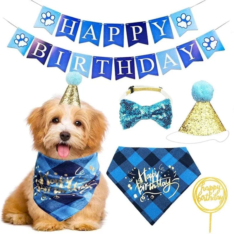 - Dog anti-slip matKUTKUT Dog Birthday Bandana Girl Boy - Birthday Party Supplies - Puppy Birthday Hat Scarf Happy Birthday Banner Dog Boy Girl Birthday Outfit for Pet Puppy Cat