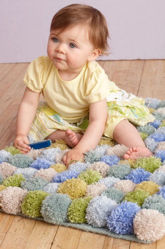 - Automatic temperature adjustment cat bedSoft Blue Pom Pom Rug Pattern (Crafts)