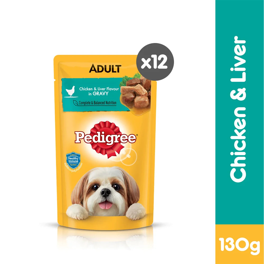 - Dog food nutritional analysisPEDIGREE® Dog Food Wet Adult Chicken & Liver 130g [12pcs]