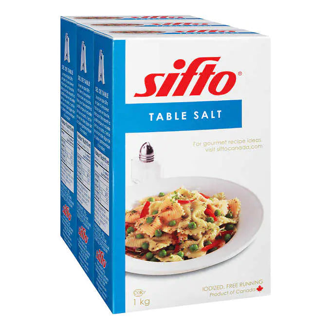 - Smart cat litter box with automatic cleaningSifto Table Salt, 3 x 1 kg