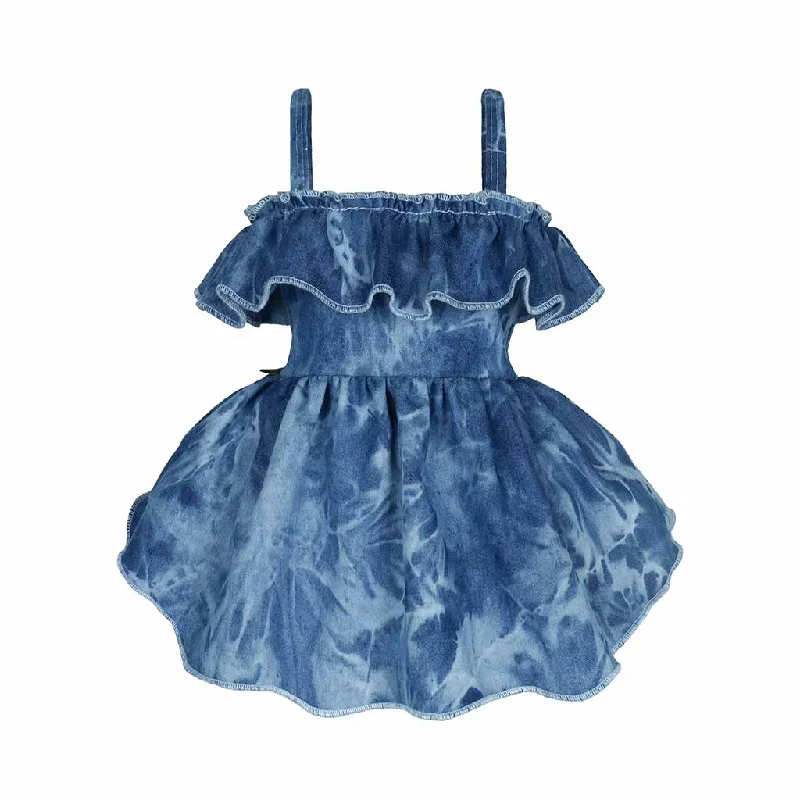 - Rabbit grass rack to prevent waste food boxTie Dye Denim Dog Dress