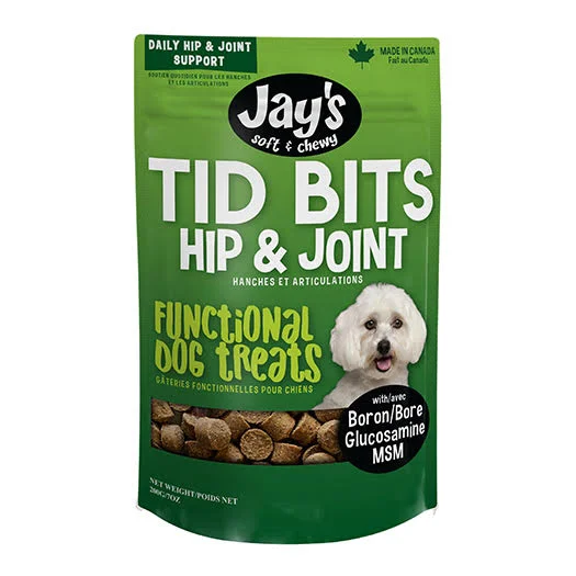 - Special food for senior dogsJay's Tid Bits Hip & Joint Functional Dog Treats
