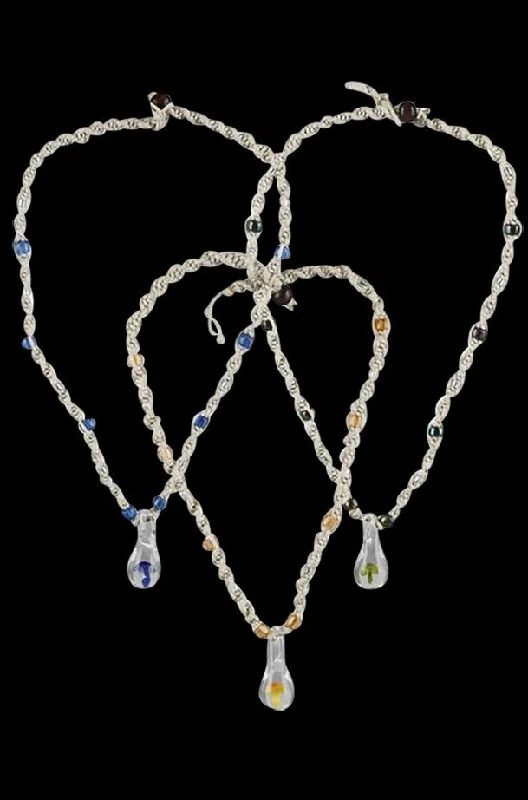 - Organic cotton dog bibsGlass Mushroom/Beaded Hemp Necklace