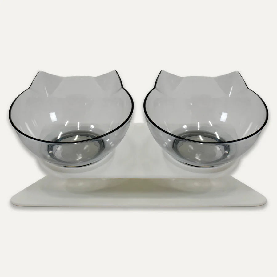- Remote interactive pet feederGoo-eez Ergonomic Double Bowl Cat Feeder