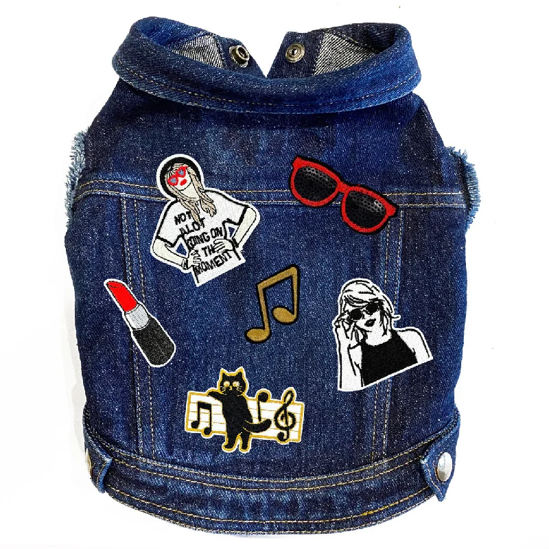 Cat clothesSwiftie Inspired #1 Denim Dog Jacket