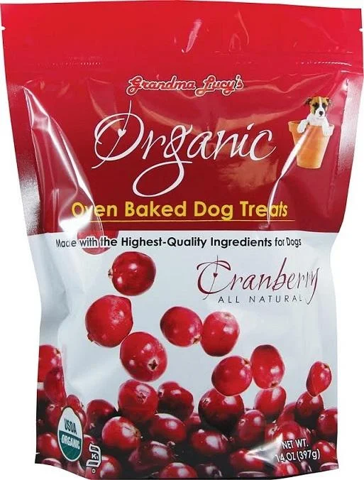 ---Grandma Lucy's Organic Oven Baked Cranberry Flavor Dog Treats