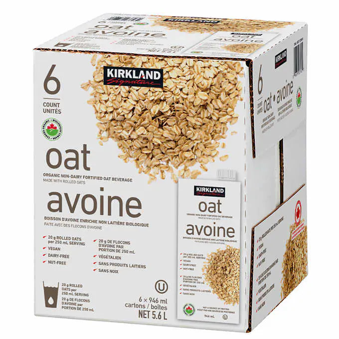 - Deodorizing cat litter tofu litterKS Organic Oat Beverage, 6 x 946 mL