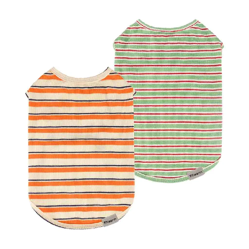 Pet Products2 Pack Waffle Striped Dog Shirt
