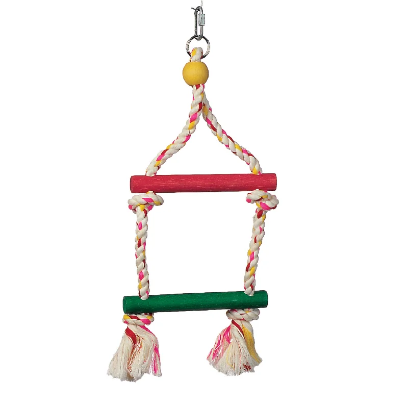 - Foldable and portable cat bagJunglewood Bird Toy, 2-Step Rope Ladder, Small