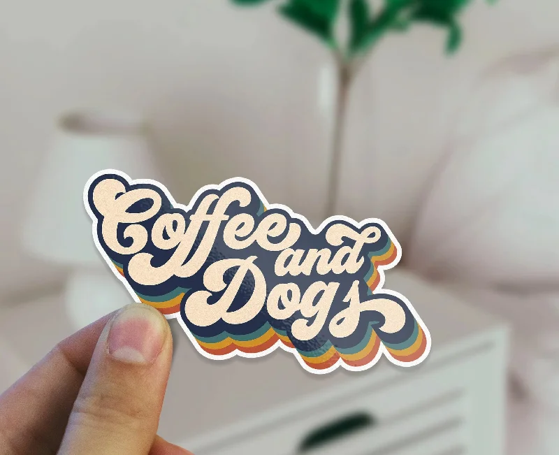- Cat hair ball removal and hair removal creamCoffee & Dogs Vinyl Sticker