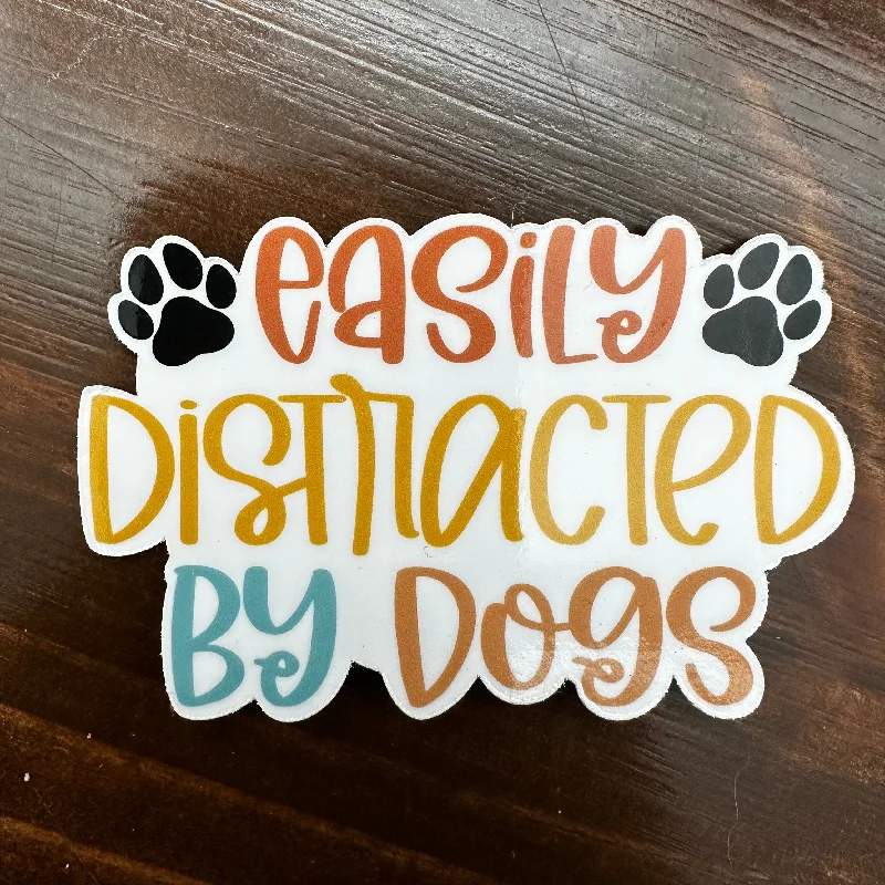 - Chinchilla cooling ice nest ceramic plateEasily Distracted By Dogs Vinyl Sticker