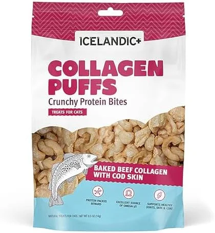 - Rabbit grass rack to prevent waste food boxIcelandic Cat Collagen Puffs .5oz