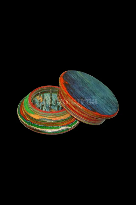 ---Colorful Round Wood 2 Piece Grinder