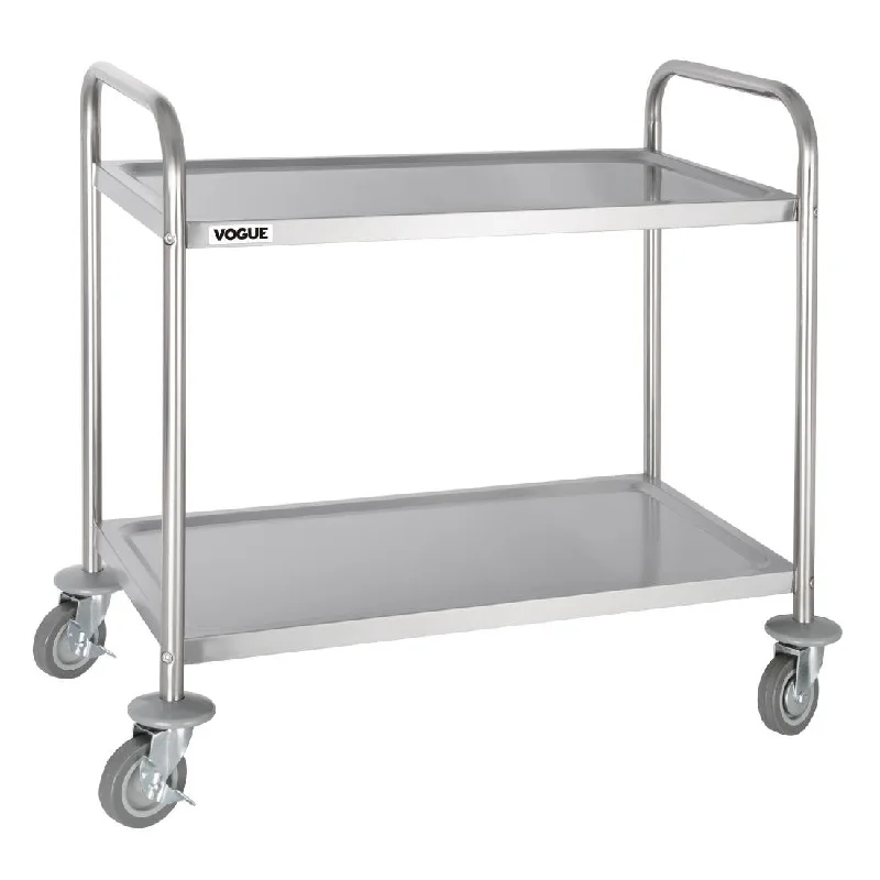 - Pet fence foldable indoorVogue Stainless Steel 2 Tier Clearing Trolley Medium