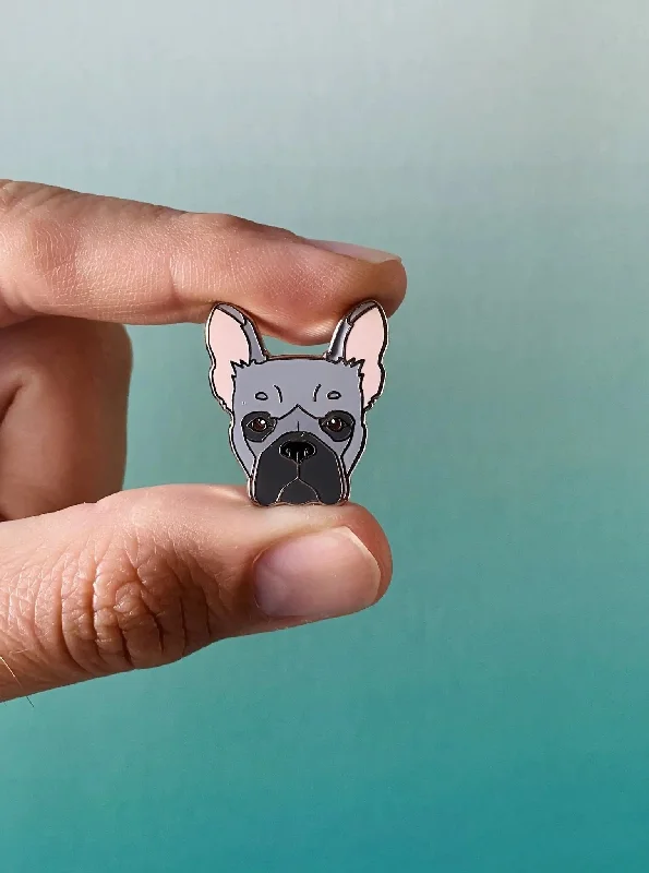 - Pet monitor with cameraFrench Bulldog (gray) Enamel Pin